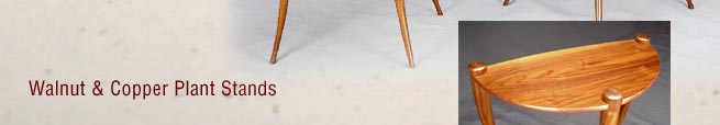 Walnut & Copper Plant Stands